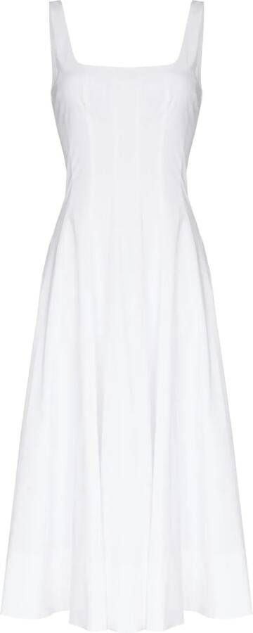 STAUD Mouwloze jurk Wit
