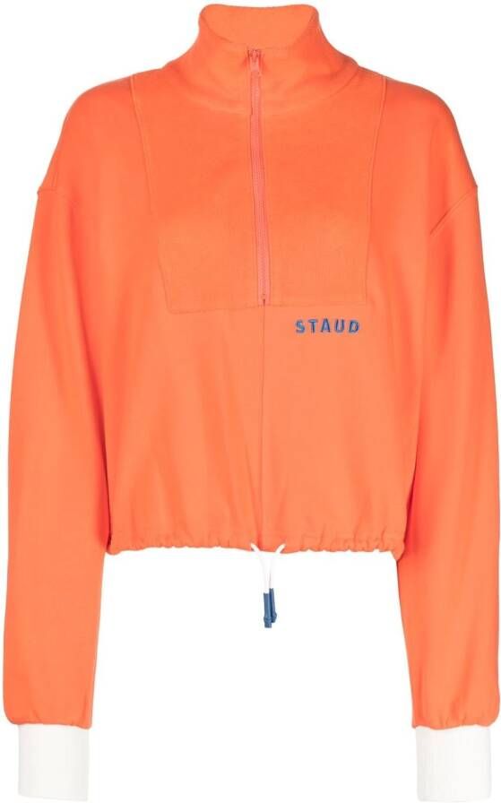 STAUD Sweater met geborduurd logo Oranje