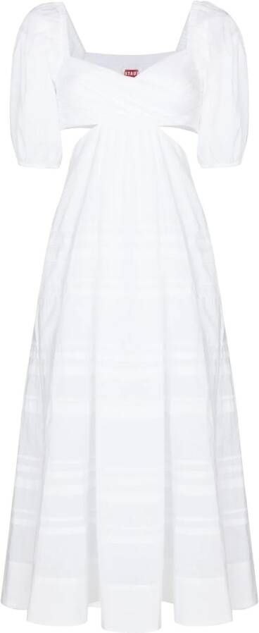 STAUD Uitgesneden jurk Wit