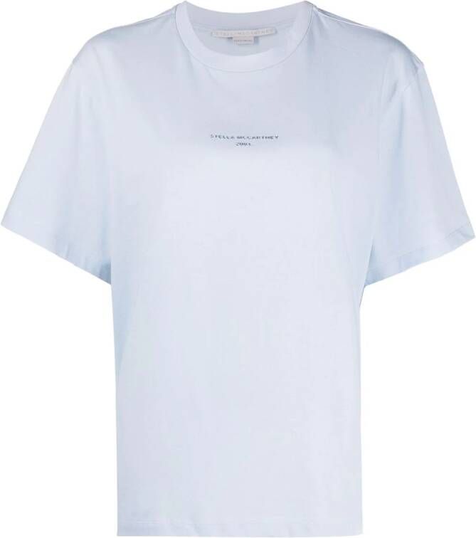 Stella McCartney 2001 T-shirt met logo Blauw