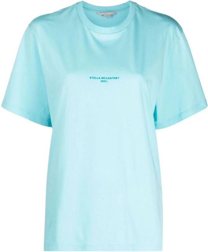 Stella McCartney 2001 T-shirt met logoprint Blauw