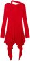 Stella McCartney Asymmetrische jurk Rood - Thumbnail 1