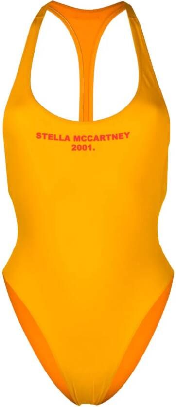 Stella McCartney Badpak met logoprint Geel