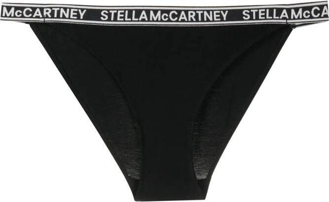 Stella McCartney Bikinislip met jacquard Zwart