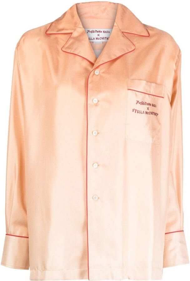 Stella McCartney Blouse met grafische print Oranje