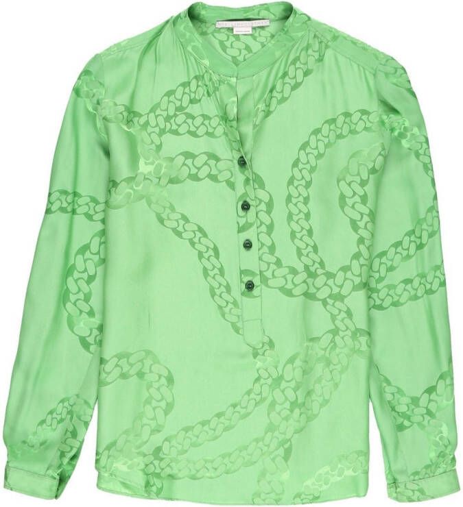 Stella McCartney Blouse met klassieke kraag Groen