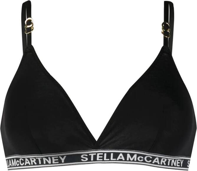 Stella McCartney Bralette met logo Zwart