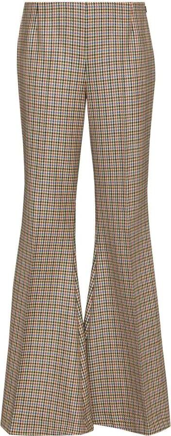 Stella McCartney Broek met pied-de-poule print Beige