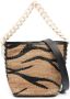 Stella McCartney Bucket-tas met tijger jacquard Beige - Thumbnail 1
