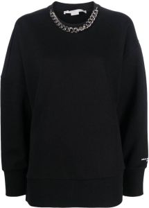 Stella McCartney Sweater met schakelketting afwerking Zwart