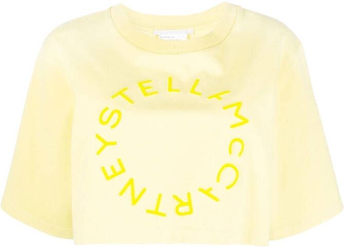 Stella McCartney Cropped T-shirt Geel
