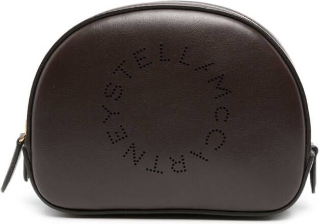 Stella McCartney Make-up tas met logo Bruin