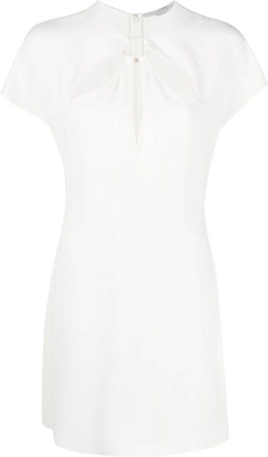 Stella McCartney Mini-jurk met korte mouwen Beige