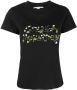 Stella McCartney T-shirt met paardenbloem logoprint Zwart - Thumbnail 1