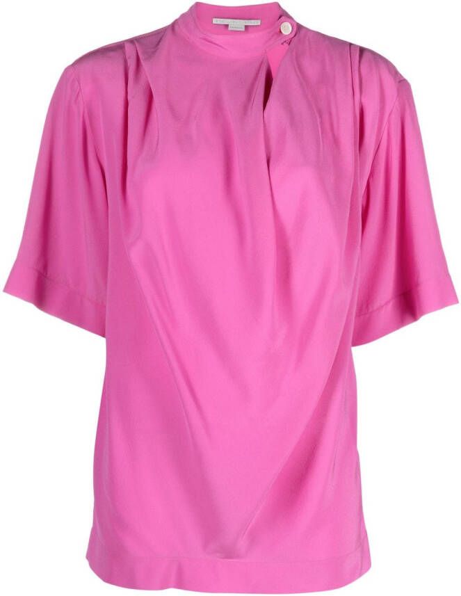 Stella McCartney Gedrapeerde blouse Roze