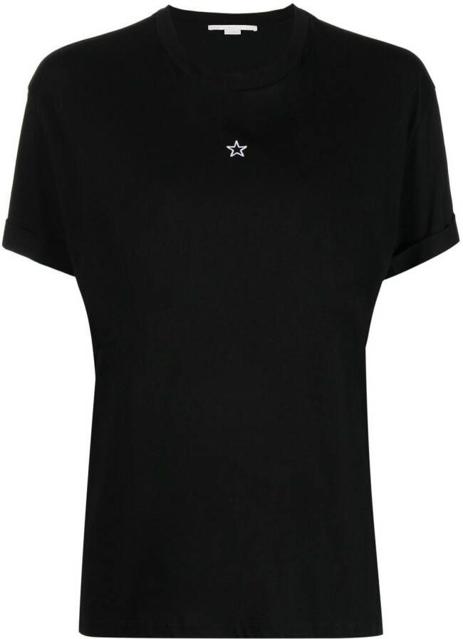 Stella McCartney Embroidered mini star T-shirt Zwart