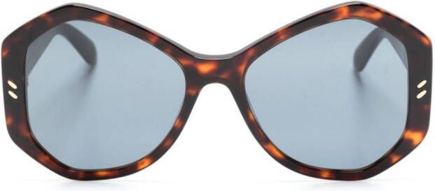 Stella McCartney Eyewear Zonnebril met geometrisch montuur Bruin