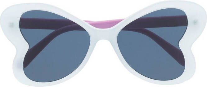 Stella McCartney Eyewear Zonnebril met hartjes montuur Blauw