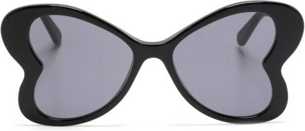 Stella McCartney Eyewear Zonnebril met vlinder montuur Zwart
