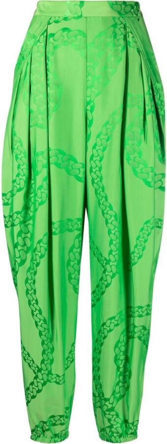 Stella McCartney Broek met Falabella jacquard Groen