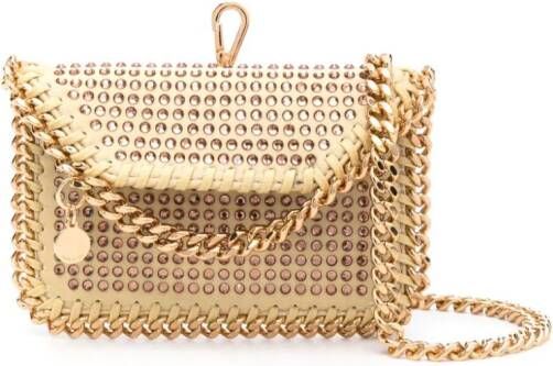 Stella McCartney Falabella clutch verfraaid met kristallen Geel