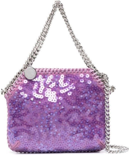 Stella McCartney Falabella schoudertas verfraaid met pailletten Paars