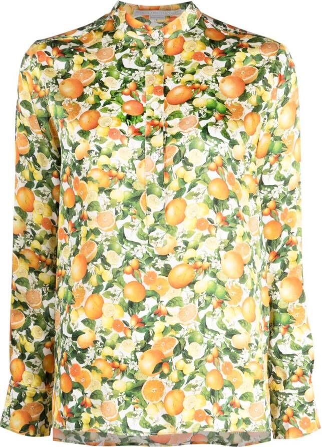 Stella McCartney Blouse met bloemenprint Groen