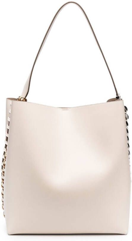 Stella McCartney Frayme shopper met ketting Beige