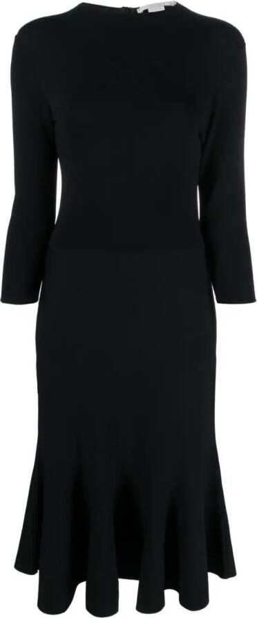 Stella McCartney Gebreide midi-jurk Zwart