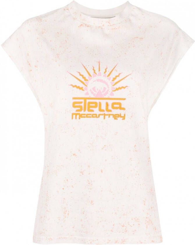 Stella McCartney T-shirt met kapmouwen Wit