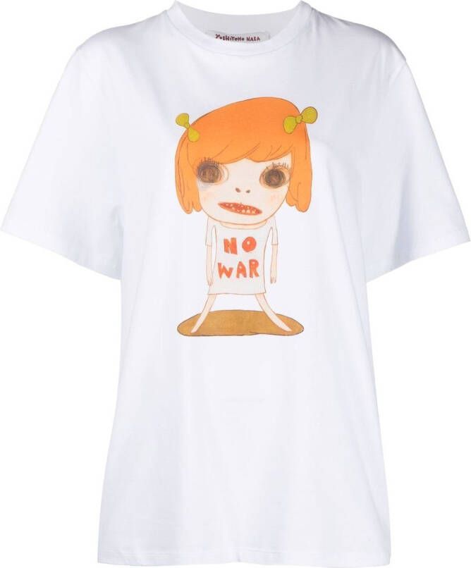 Stella McCartney T-shirt met grafische print Wit