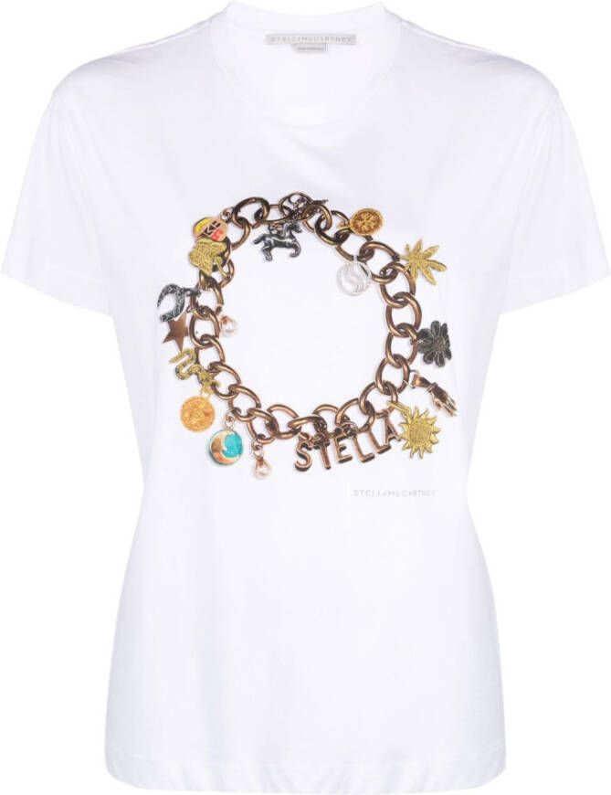 Stella McCartney T-shirt met print Wit