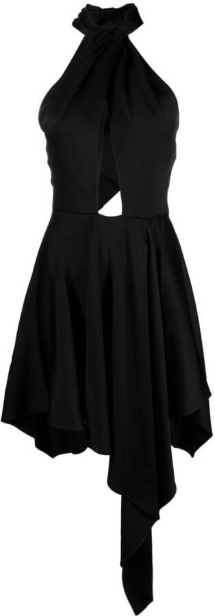 Stella McCartney Asymmetrische midi-jurk Zwart