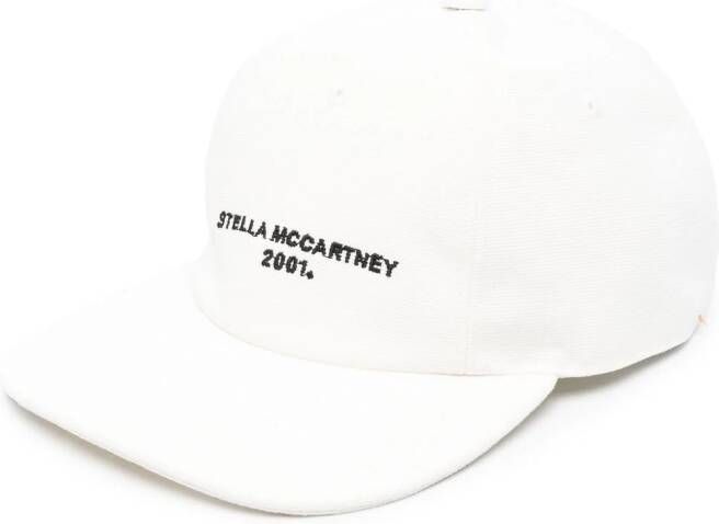 Stella McCartney Honkbalpet met geborduurd logo Wit