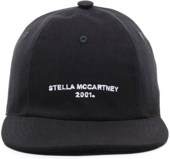 Stella McCartney Honkbalpet met geborduurd logo Zwart