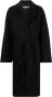 Stella McCartney Wollen jas met ceintuur Zwart - Thumbnail 1