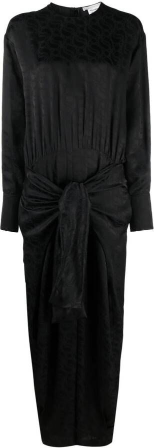 Stella McCartney Jumpsuit met gestrikte tailleband Zwart