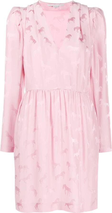 Stella McCartney Jurk met jacquard Roze
