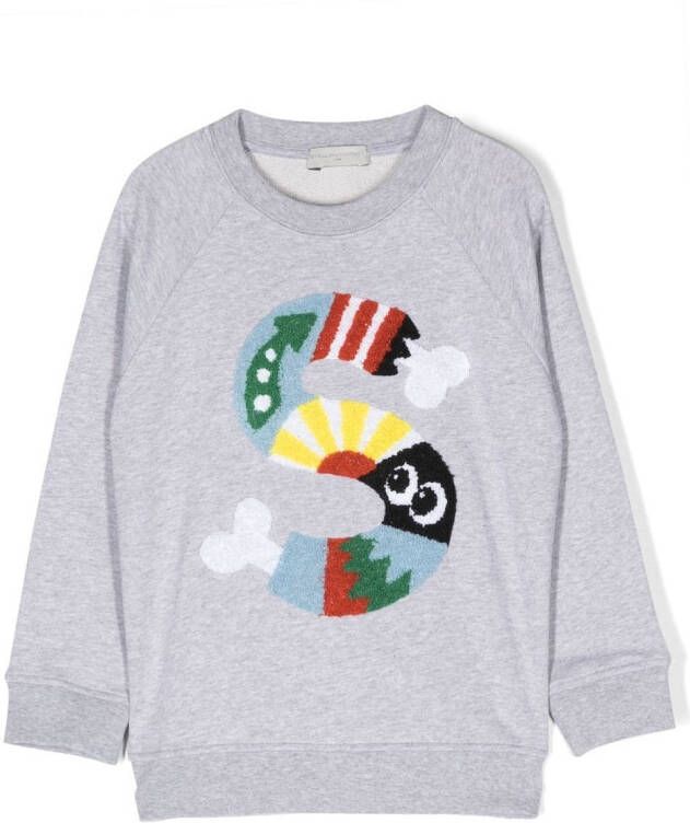 Stella McCartney Kids Sweater met abstracte print Grijs