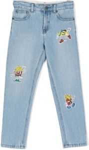 Stella McCartney Kids Jeans met patches Blauw