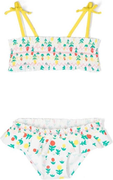 Stella McCartney Kids Bikini met bloemenprint Wit