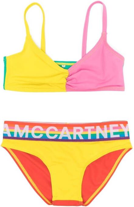 Stella McCartney Kids Bikini met colourblocking Roze