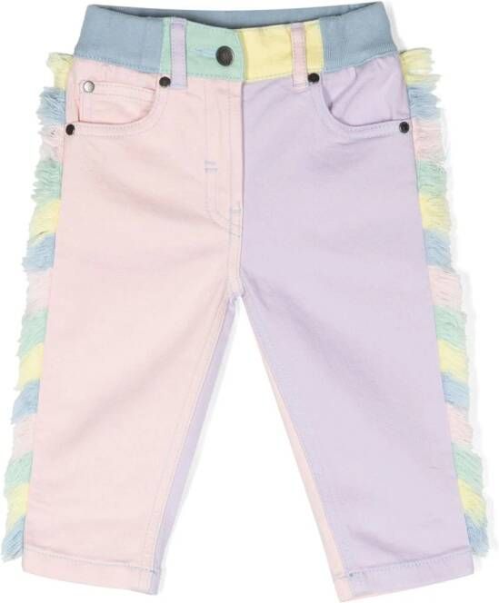 Stella McCartney Kids Jeans met colourblocking Roze