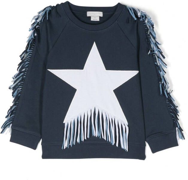 Stella McCartney Kids Sweater met sterrenprint Blauw