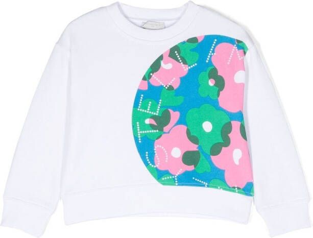 Stella McCartney Kids Sweater met bloemenprint Wit
