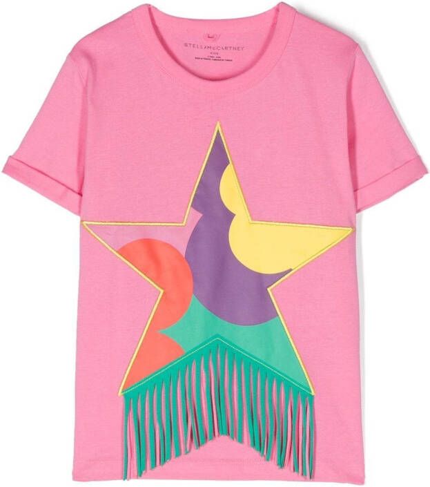 Stella McCartney Kids T-shirt met sterprint Roze