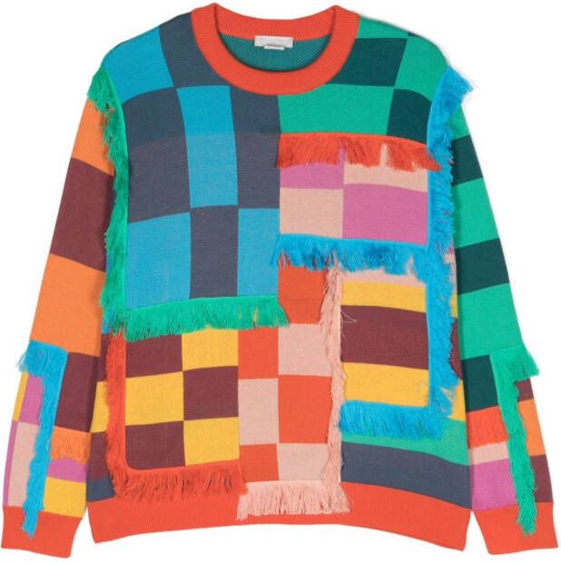 Stella McCartney Kids Sweater met geometrische print Groen