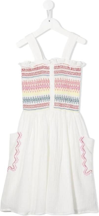 Stella McCartney Kids Geweven jurk Wit