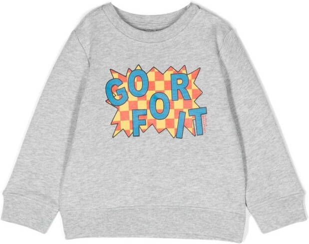 Stella McCartney Kids Sweater met grafische print Grijs