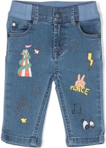 Stella McCartney Kids Jeans met grafische print Blauw